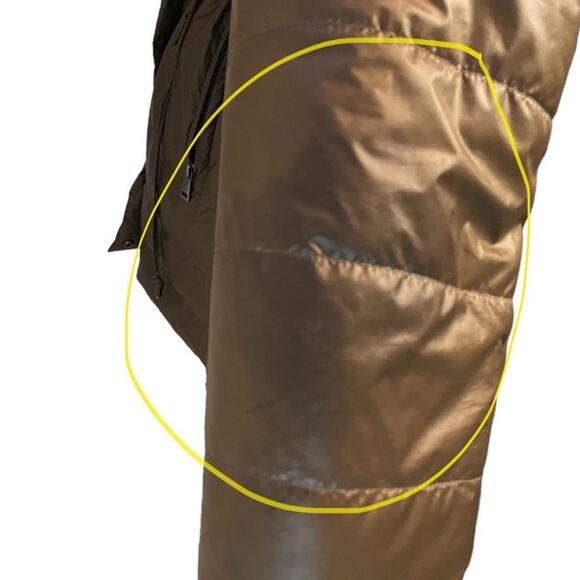 Blue Duck Puffer Coat Rabbit Fur Fox Fur Trim Reversible Medium - Picture 12 of 15